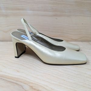 Bellini Opal Block Heels Sling Back Slip on Size 8.5